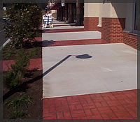 Oak Park Town Center, HWY. 153 Hixson, TN<br />Stamped Concrete in a Basketweave Brick pattern