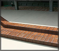 Custom Stamped Concrete brick steps
